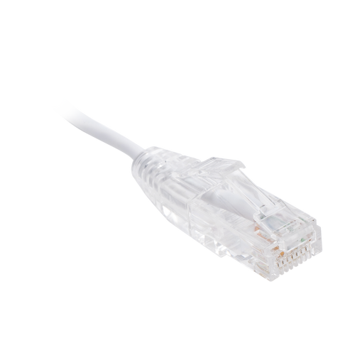 Cable de Parcheo Slim UTP Cat6 - 2 Metros (6.56 Pies) Blanco Diámetro Reducido (28 AWG)