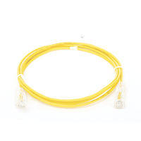 Cable de Parcheo Slim UTP Cat6 - 2 Metros (6.56 Pies) Amarillo Diámetro Reducido (28 AWG)