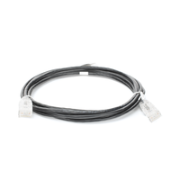 Cable de Parcheo Slim UTP Cat6 - 3 Metros (9.84 Pies) Negro Diámetro Reducido (28 AWG)