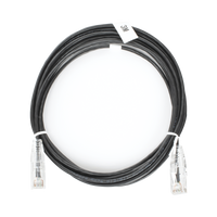 Cable de Parcheo Slim UTP Cat6 - 3 m Negro Diámetro Reducido (28 AWG)