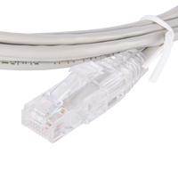 Cable de Parcheo Slim UTP Cat6 - 3 Metros (9.84 Pies) Gris Diámetro Reducido (28 AWG)