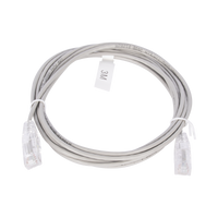 Cable de Parcheo Slim UTP Cat6 - 3 m Gris Diámetro Reducido (28 AWG)