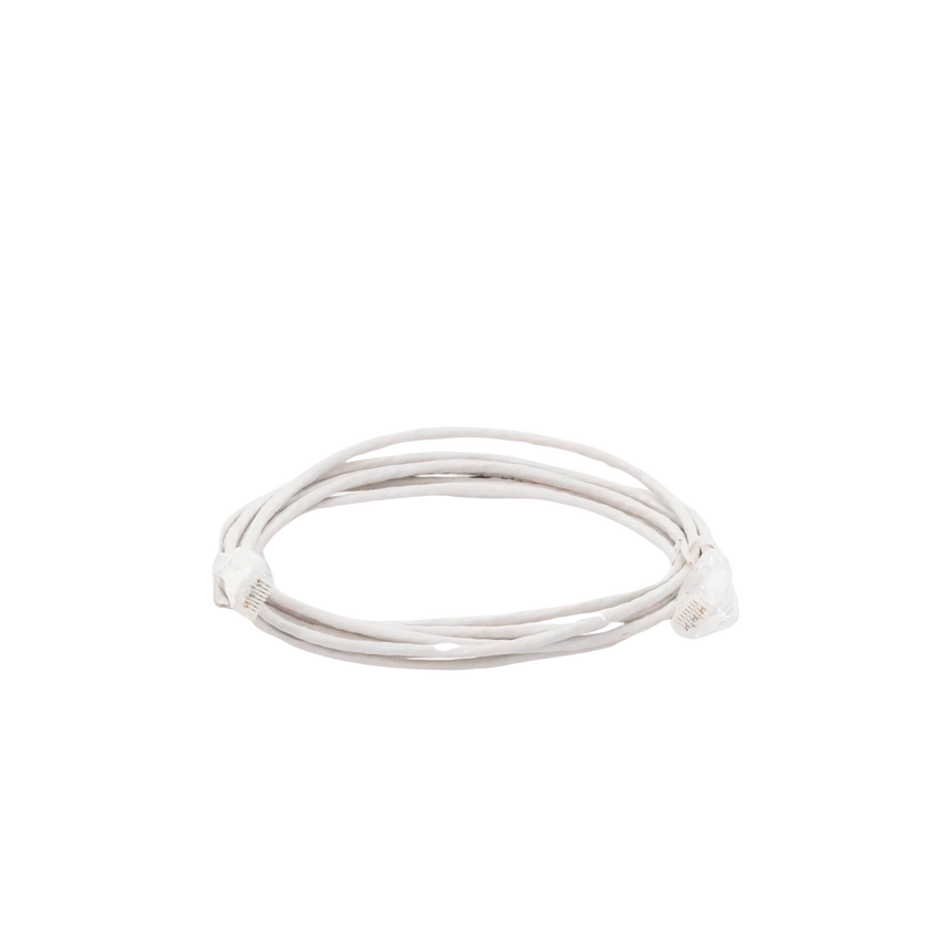 Cable de Parcheo Slim UTP Cat6 - 3 Metros (9.84 Pies) Blanco Diámetro Reducido (28 AWG)