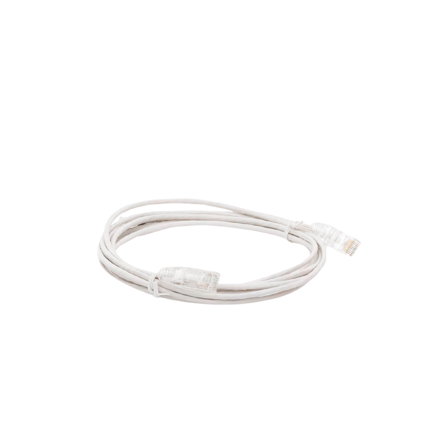 Cable de Parcheo Slim UTP Cat6 - 3 Metros (9.84 Pies) Blanco Diámetro Reducido (28 AWG)