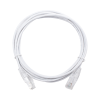 Cable de Parcheo Slim UTP Cat6 - 3 m Blanco Diámetro Reducido (28 AWG)