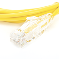 Cable de Parcheo Slim UTP Cat6 - 3 Metros (9.84 Pies) Amarillo Diámetro Reducido (28 AWG)