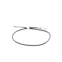Cable de Parcheo Slim UTP Cat6A - 0.5 Metros (1.64 Pies) Negro, Diámetro Reducido (28 AWG)