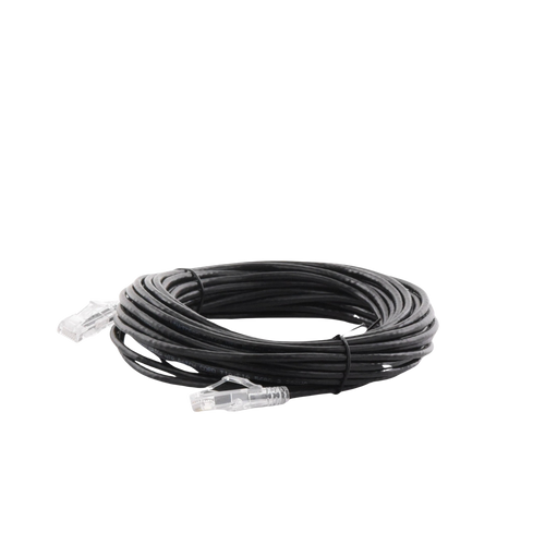 Cable de Parcheo Slim UTP Cat6A - 10 Metros (32.81 Pies) Negro, Diámetro Reducido (28 AWG)
