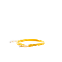 Cable de Parcheo Slim UTP Cat6A - 2 Metros (6.56 Pies) Amarillo, Diámetro Reducido (28 AWG)