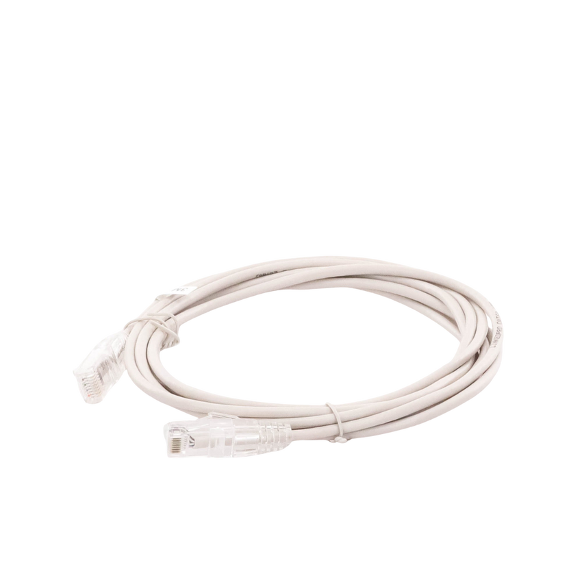 Cable de Parcheo Slim UTP Cat6A - 3 Metros (9.84 Pies) Gris, Diámetro Reducido (28 AWG)