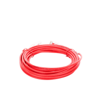 Cable de Parcheo Slim UTP Cat6A - 5 Metros (16.40 Pies) Rojo, Diámetro Reducido (28 AWG)