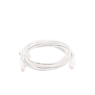Cable de Parcheo Slim UTP Cat6A - 5 Metros (16.40 Pies) Blanco, Diámetro Reducido (28 AWG)