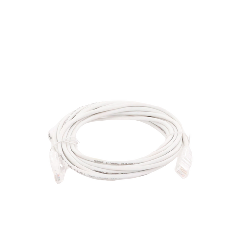 Cable de Parcheo Slim UTP Cat6A - 5 Metros (16.40 Pies) Blanco, Diámetro Reducido (28 AWG)