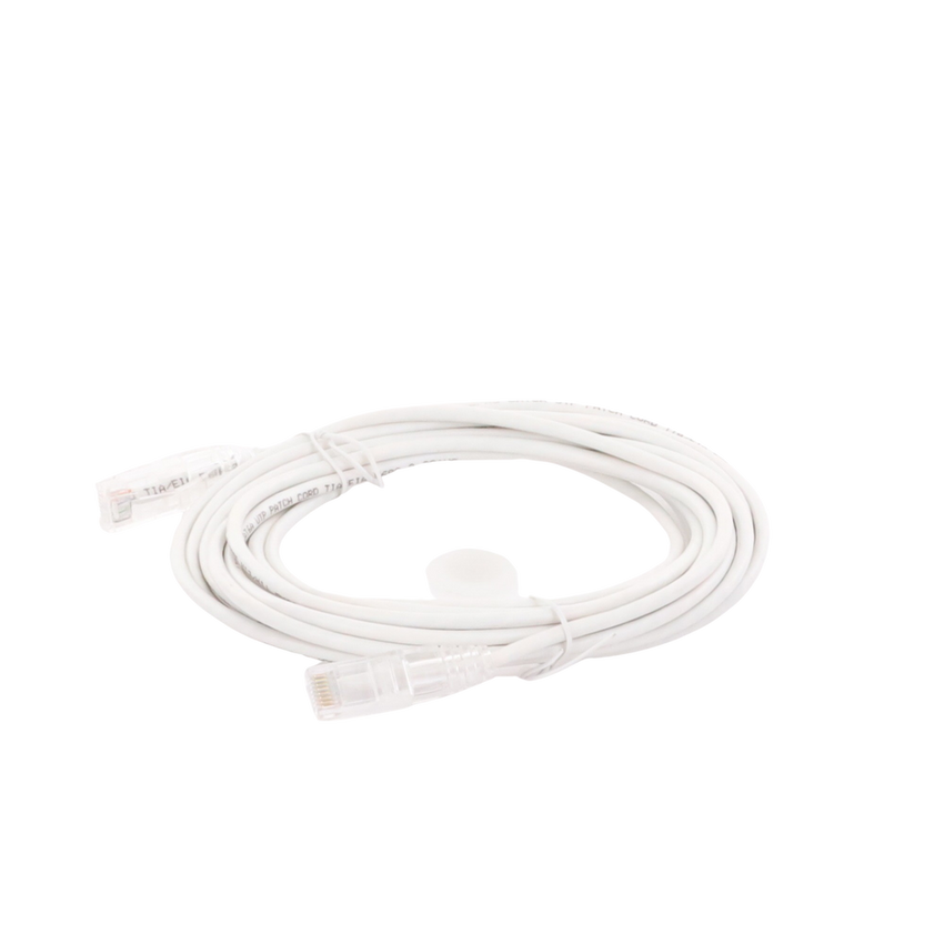 Cable de Parcheo Slim UTP Cat6A - 5 Metros (16.40 Pies) Blanco, Diámetro Reducido (28 AWG)