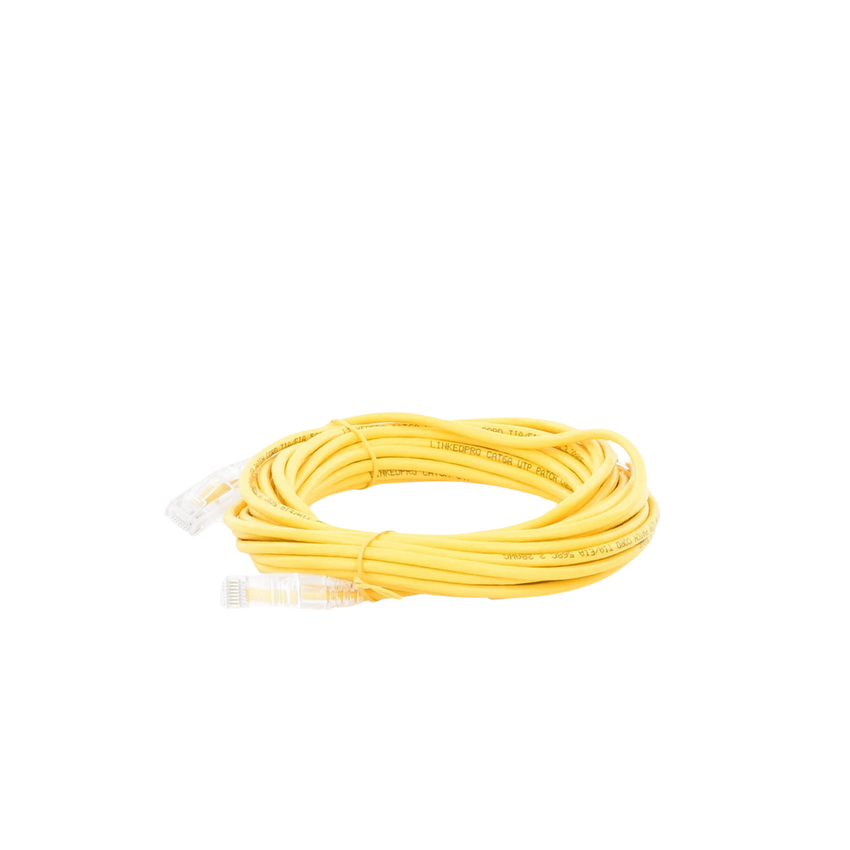 Cable de Parcheo Slim UTP Cat6A - 7 Metros (22.97 Pies) Amarillo, Diámetro Reducido (28 AWG)