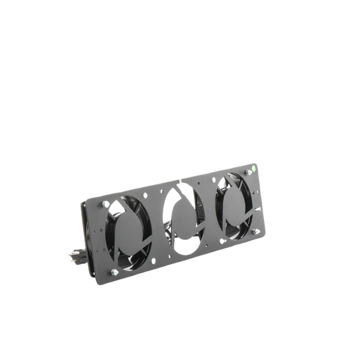 Kit de 2 Ventiladores 110 Vca (12 x 12 cm) con Clavija para Gabinete de Piso