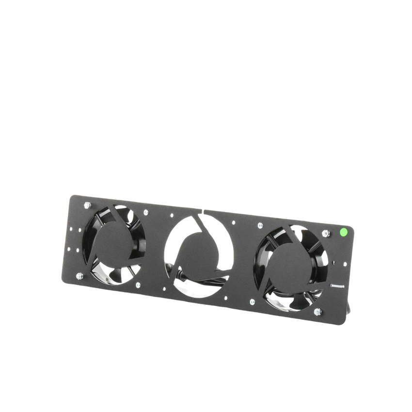 Kit de 2 Ventiladores 110 Vca (12 x 12 cm) con Clavija para Gabinete de Piso