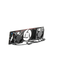 Kit de 2 Ventiladores 110 Vca (12 x 12 cm) con Clavija para Gabinete de Piso