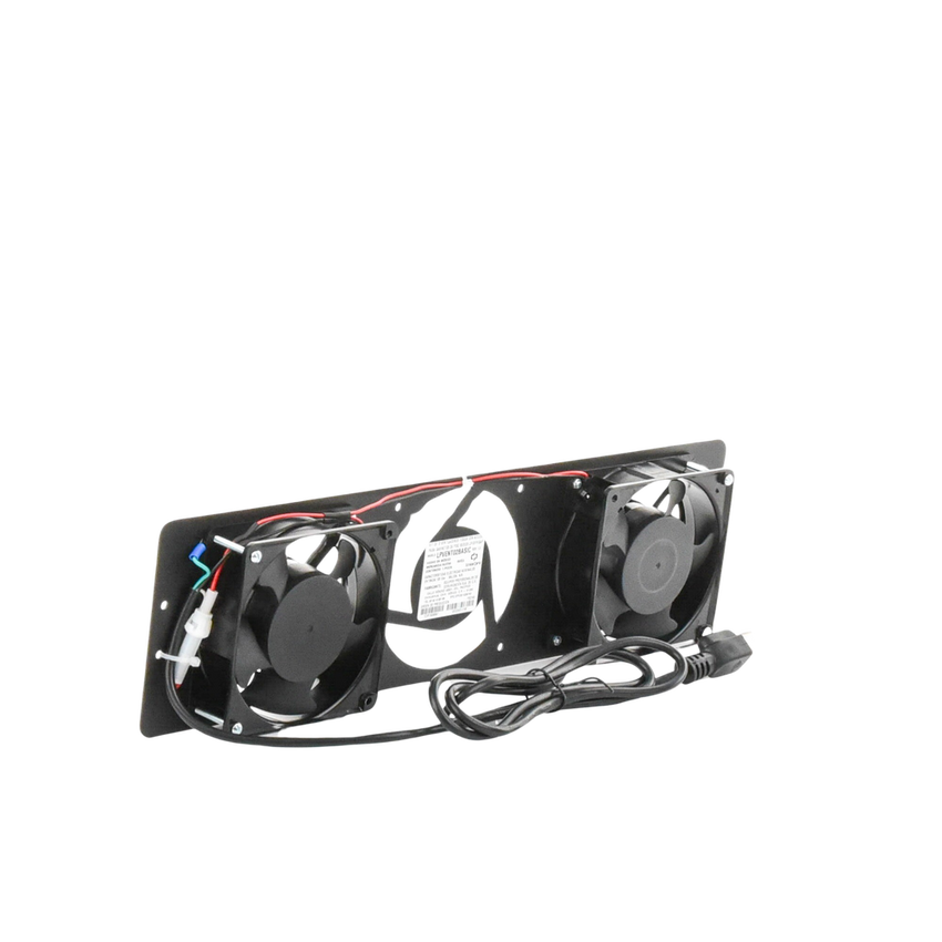Kit de 2 Ventiladores 110 Vca (12 x 12 cm) con Clavija para Gabinete de Piso