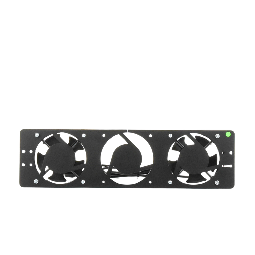 Kit de 2 Ventiladores 110 Vca (12 x 12 cm) con Clavija para Gabinete de Piso