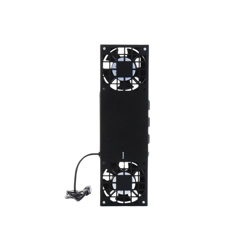 Kit de 2 Ventiladores (12 x 12 cm) con 3 Tomas de Corriente 110 Vca/50 Hz con Clavija