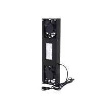 Kit de 2 Ventiladores (12 x 12 cm) con 3 Tomas de Corriente 110 Vca/50 Hz con Clavija