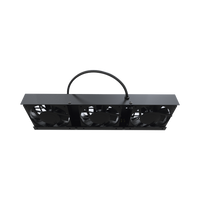 Kit de 3 Ventiladores 110 Vca (12 x 12 cm) con Clavija para Gabinete de Piso