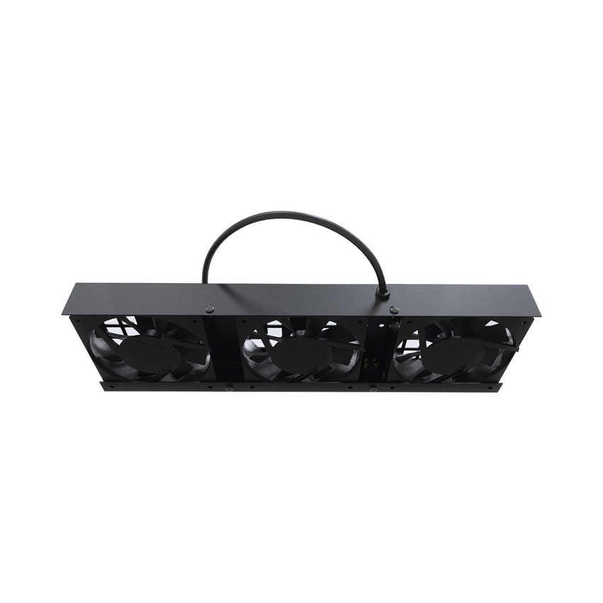 Kit de 3 Ventiladores 110 Vca (12 x 12 cm) con Clavija para Gabinete de Piso