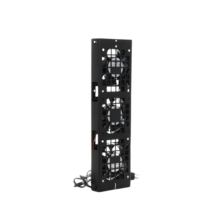 Kit de 3 Ventiladores 110 Vca (12 x 12 cm) con Clavija para Gabinete de Piso