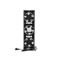 Kit de 3 Ventiladores 110 Vca (12 x 12 cm) con Clavija para Gabinete de Piso