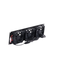 Kit de 3 Ventilador 110 Vca (12 x 12 cm) con Clavija 5-15P. Para instalación en Postes Rack
