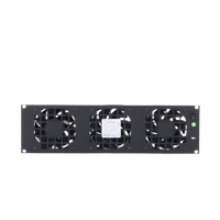 Kit de 3 Ventilador 110 Vca (12 x 12 cm) con Clavija 5-15P. Para instalación en Postes Rack