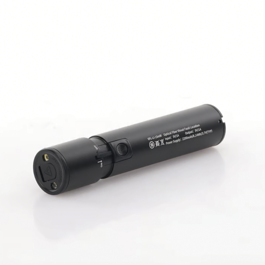 Localizador Visual de Fallos (VFL) / Para Conectores SC, FC, ST / Hasta 8-10 km de Distancia / Recargable por Puerto USB