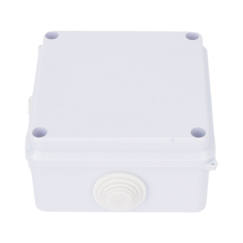 Caja de Conexiones Impermeable IP65, 7 Entradas, Dimensiones 100 x 100 x 70 mm, para Instalaciones Industriales, Comerciales y Residenciales, Incluye Tornillería para su Instalación