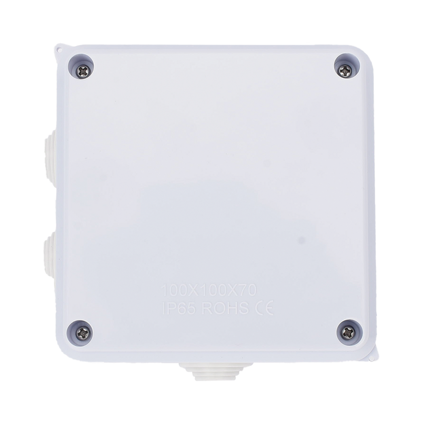 Caja de Conexiones Impermeable IP65, 7 Entradas, Dimensiones 100 x 100 x 70 mm, para Instalaciones Industriales, Comerciales y Residenciales, Incluye Tornillería para su Instalación