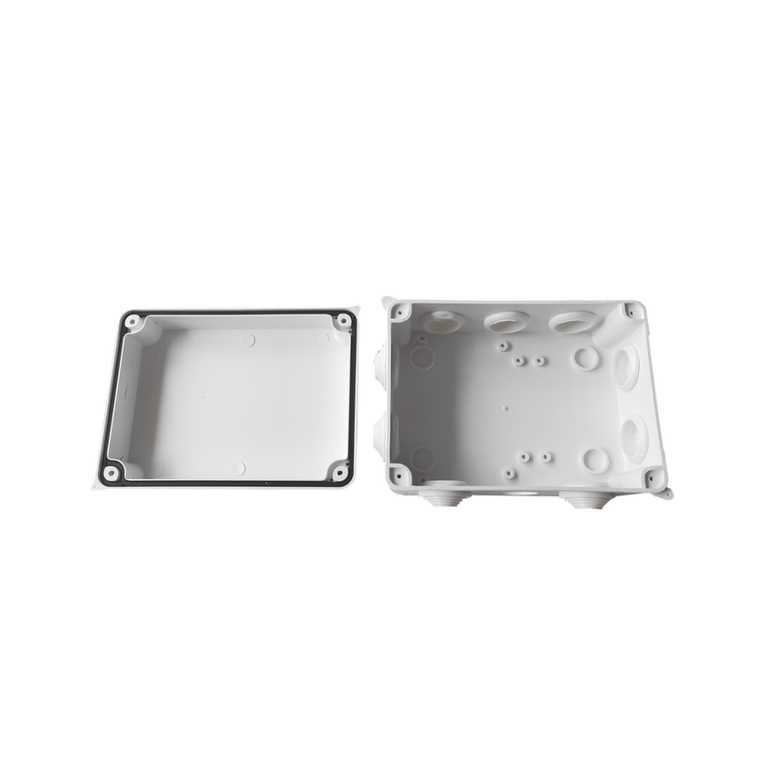 Caja de Conexiones Impermeable IP65, 10 Entradas, Dimensiones 150 x 110 x 70 mm, para Instalaciones Industriales, Comerciales y Residenciales, Incluye Tornillería para su Instalación