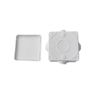 Caja de Conexiones Impermeable IP55 con 4 Entradas, 80 x 80 x 50 mm, para Instalaciones Industriales, Comerciales y Residenciales, Incluye Tornillería para su Instalación