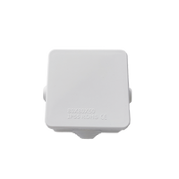 Caja de Conexiones Impermeable IP55 con 4 Entradas, 80 x 80 x 50 mm, para Instalaciones Industriales, Comerciales y Residenciales, Incluye Tornillería para su Instalación