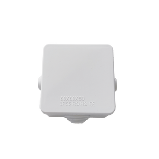 Caja de Conexiones Impermeable IP55 con 4 Entradas, 80 x 80 x 50 mm, para Instalaciones Industriales, Comerciales y Residenciales, Incluye Tornillería para su Instalación