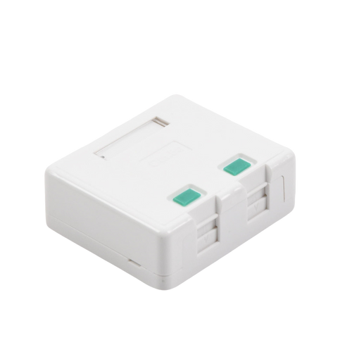 Caja de Pared con 2 Puertos Keystone, No Incluye Jacks