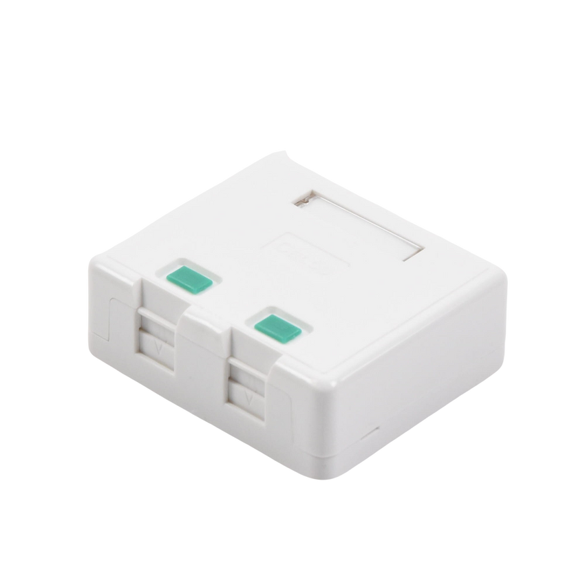 Caja de Pared con 2 Puertos Keystone, No Incluye Jacks