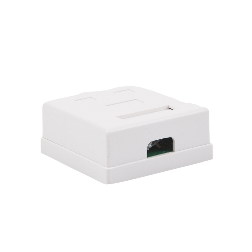 Caja de Pared con Jack UTP Cat5e y Jack RJ11 Telefónico