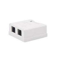 Caja de Pared con Jack UTP Cat5e y Jack RJ11 Telefónico