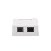 Caja de Pared con Jack UTP Cat5e y Jack RJ11 Telefónico