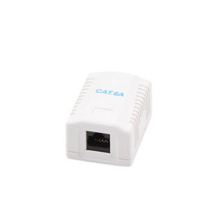 Caja de Pared con 1 Puerto, Incluye 1 Jack UTP Cat6A