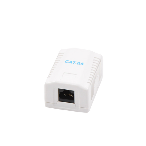 Caja de Pared con 1 Puerto, Incluye 1 Jack UTP Cat6A