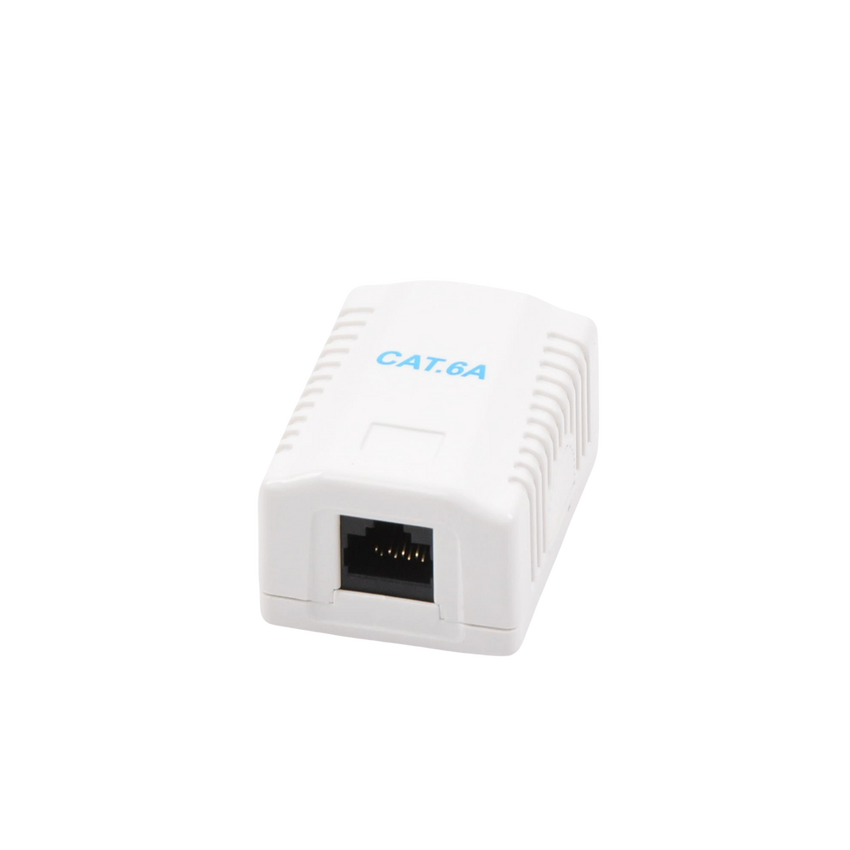 Caja de Pared con 1 Puerto, Incluye 1 Jack UTP Cat6A