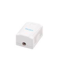 Caja de Pared con 1 Puerto, Incluye 1 Jack UTP Cat6A