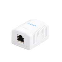 Caja de Pared con 1 Puerto, Incluye 1 Jack STP Cat6A
