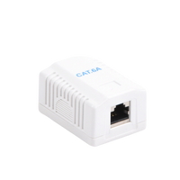 Caja de Pared con 1 Puerto, Incluye 1 Jack STP Cat6A